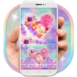 Logo of Lovely Flower Heart Keyboard Theme android Application 